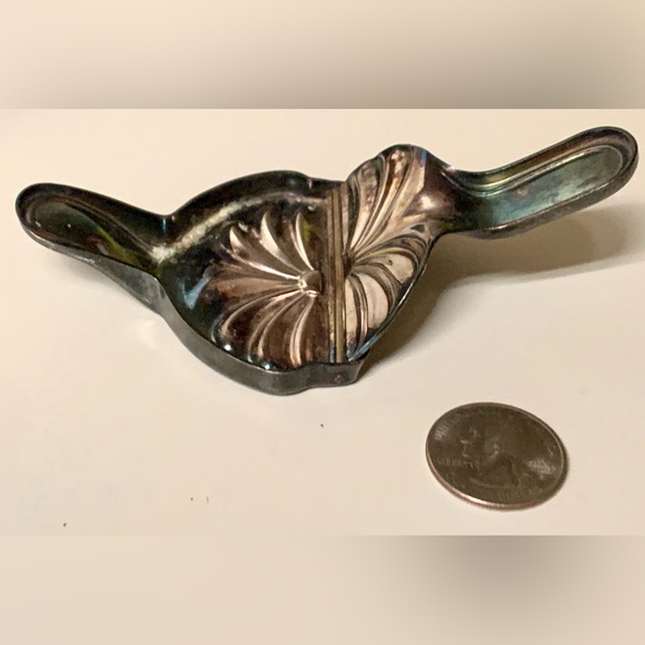 Mid Century Vintage Silver Plated Hinged Citrus Lemon Wedge Squeezer Press - Picture 5 of 12